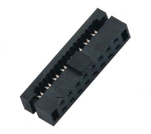 WCON 2.00mm IDC सॉकेट PBT ब्लैक आइडीपी रिबन केबल कनेक्टर्स बम्प फॉस्फोर ब्रॉन्ज के साथ