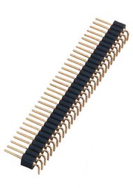 WCON 2.00mm 90 ° DIP राउंड पिन हैडर सिंगल रो ब्लैक कलर 1 * 32P H = 2.8 मिमी L = 11.8 मिमी