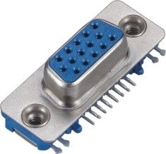 WCON D टाइप 15 पिन कनेक्टर 25mΩ मैक्स कांटेक्ट रेसिस्टेंस 500V AC / DC ब्लू / ब्लैक