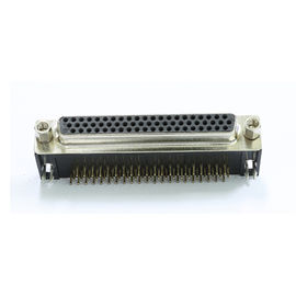 WCON D-SUB समकोण पैर D उप कनेक्टर 8.89mm sel.1U "Au / Sn PBT ब्लैक फॉर पीसीबी ROHS