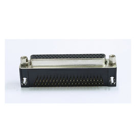 WCON D-SUB समकोण पैर D उप कनेक्टर 8.89mm sel.1U "Au / Sn PBT ब्लैक फॉर पीसीबी ROHS