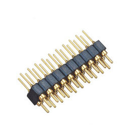 WCON 2.54 मिमी राउंड पिन हैडर स्ट्रेट PPS ब्रास H = 3.0 Mm L = 10.0 ब्लैक ROHS