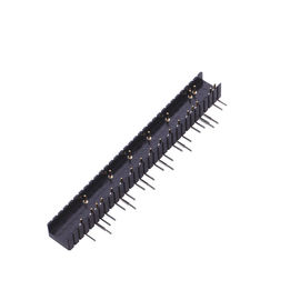WCON 2.54 मिमी राउंड पिन हैडर स्ट्रेट PPS ब्रास H = 3.0 Mm L = 10.0 ब्लैक ROHS